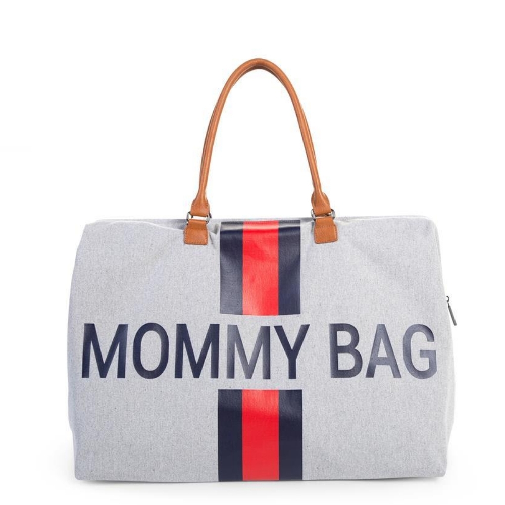 Childhome Grey Stripe Mommy Bag Set